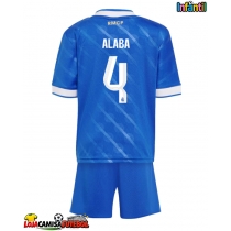 Camisa de Futebol Real Madrid David Alaba #4 Equipamento Alternativo Infantil 2025-26 Manga Curta (+ Calças curtas)